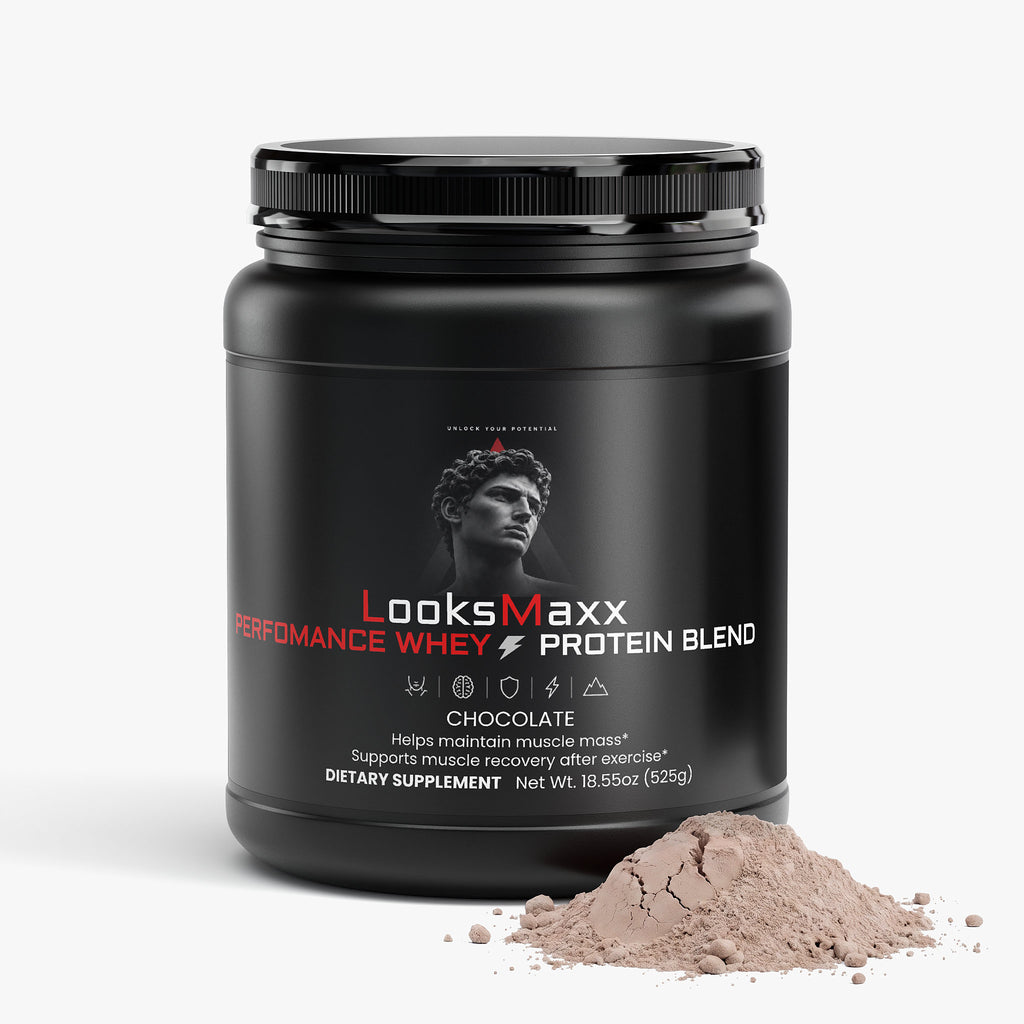 LookMaxxing whey protein blend for men gymmaxxing looksmaxxing