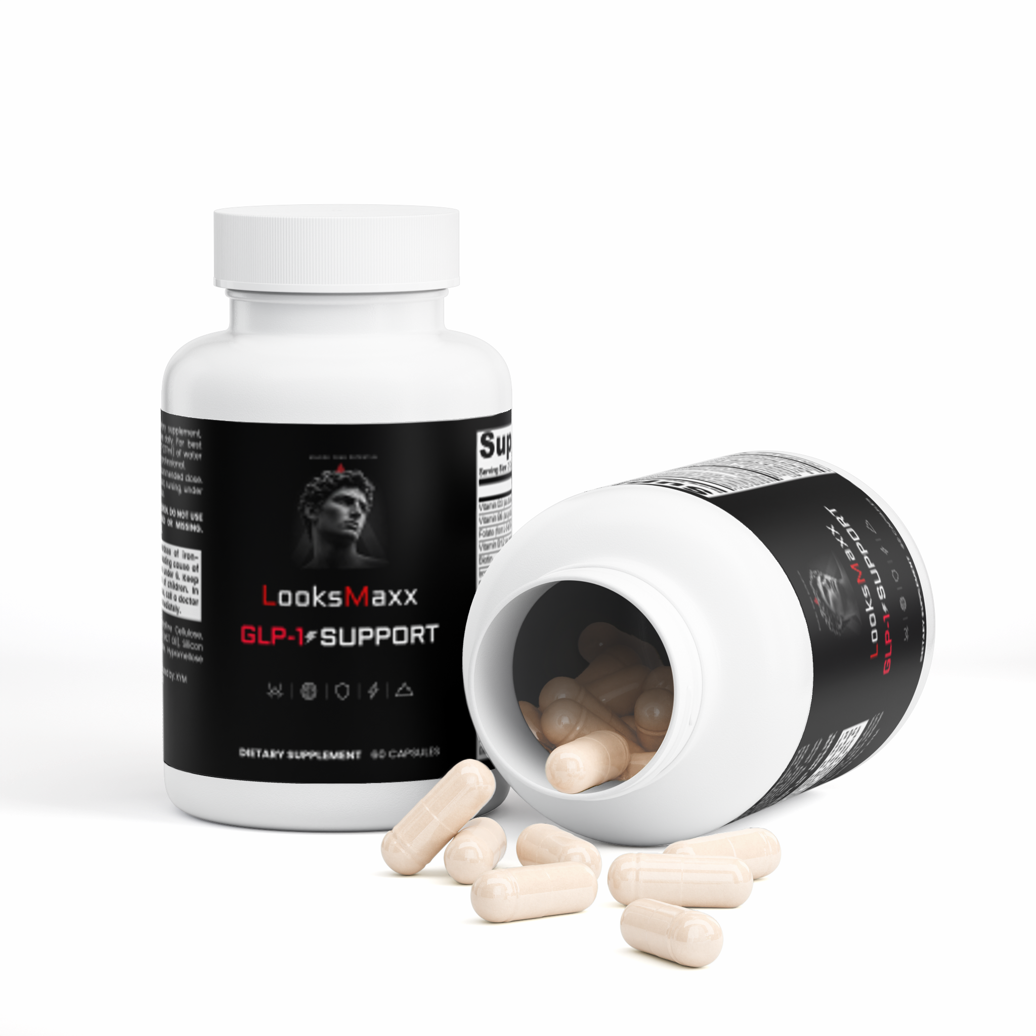 GLP-1 Support Capsules – Digestive & Metabolism Supplement for Looksmaxxing
