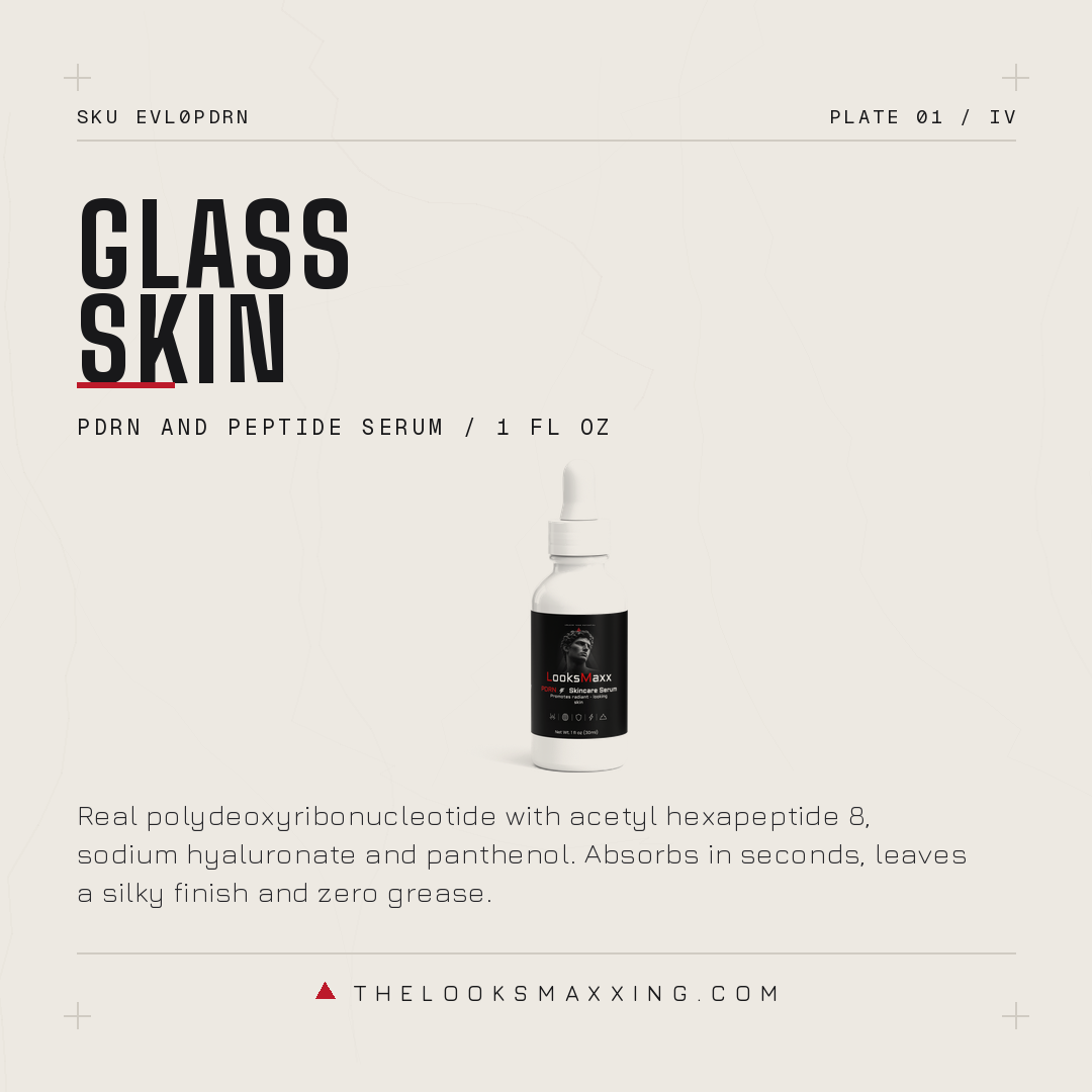 PDRN Brightening Serum bottle, glass skin glow